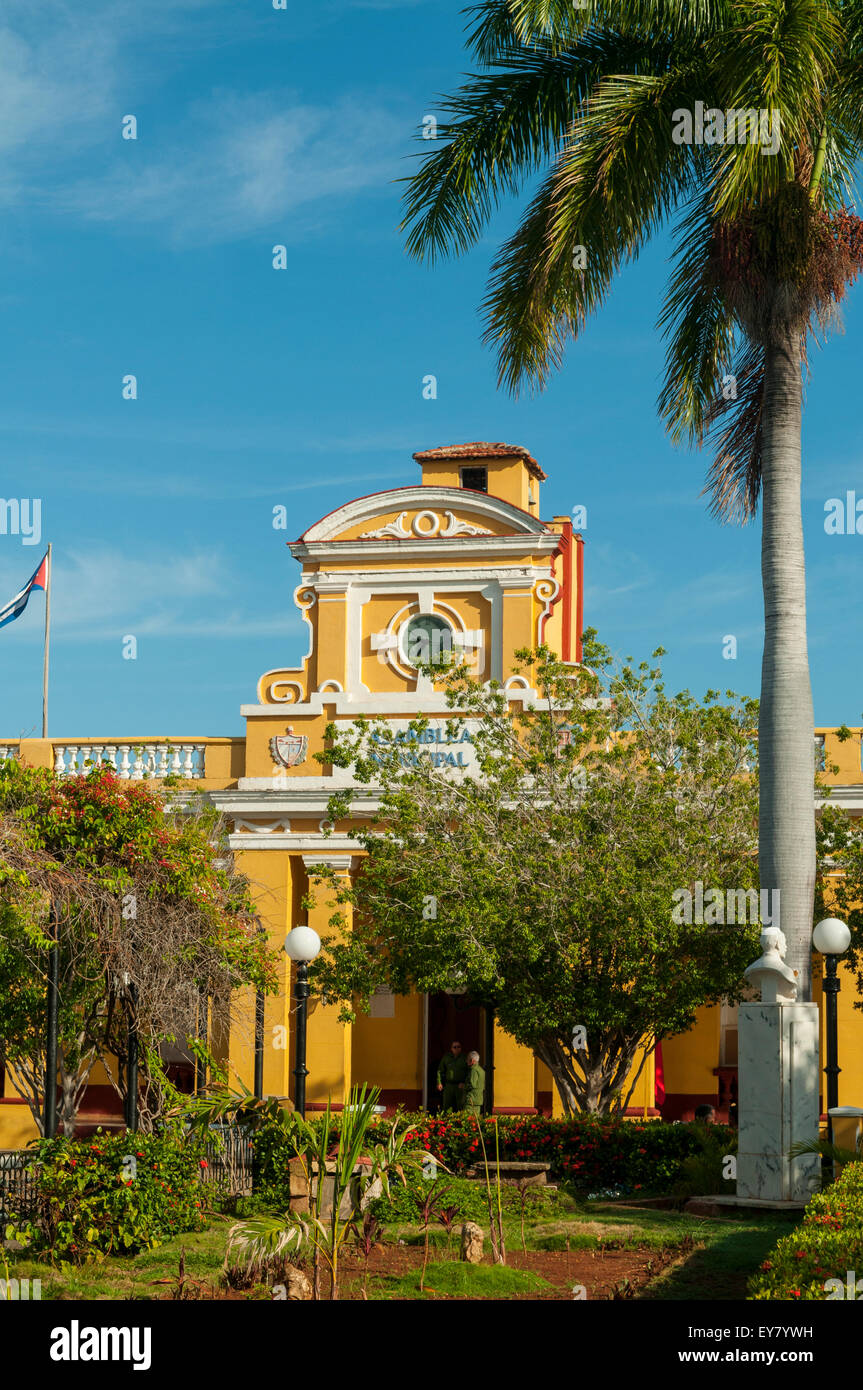 Aufbauend auf Parque de Cespedes, Trinidad, Kuba Stockfoto