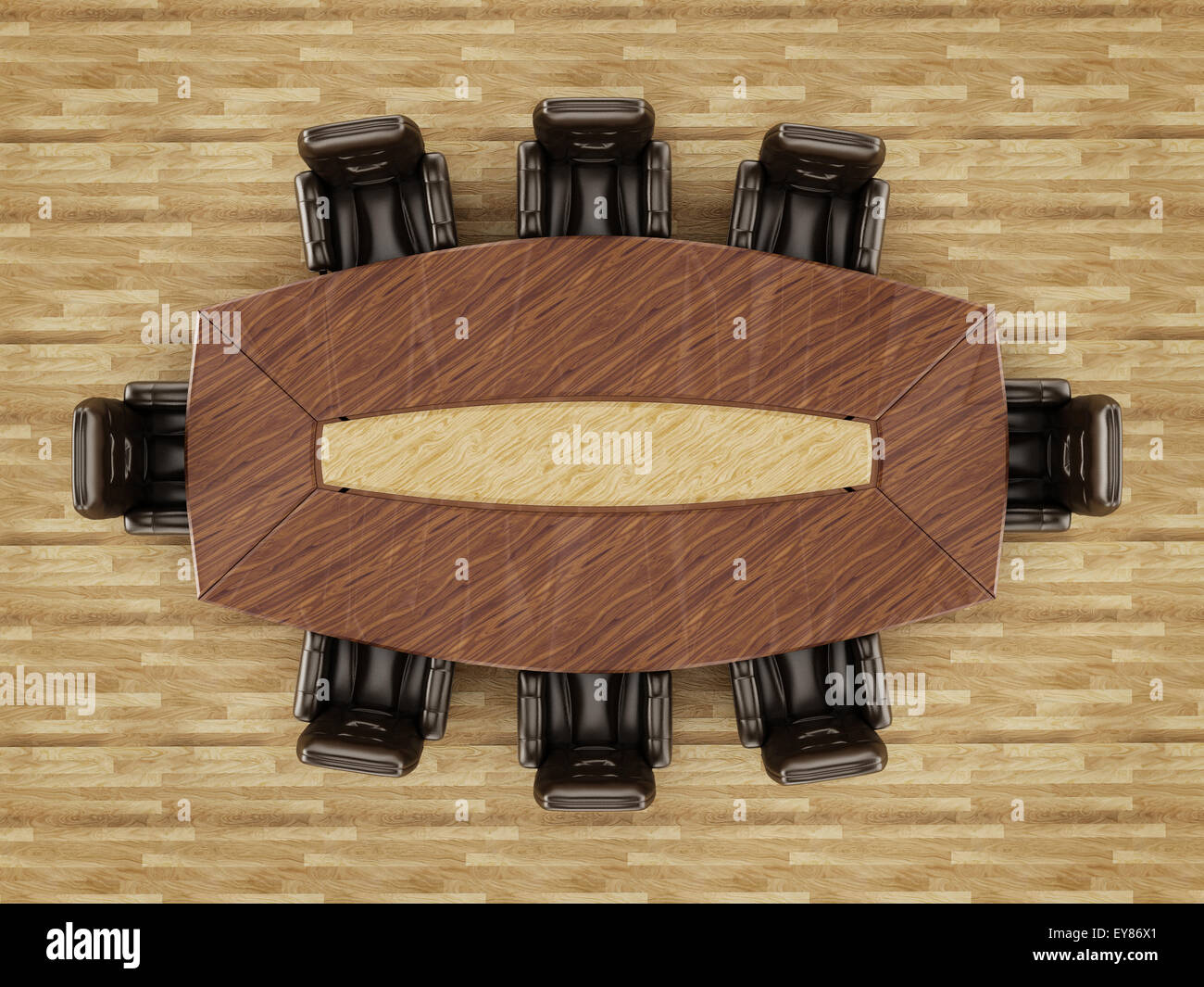 Tisch und Stuhl im Büro Sitzungssaal ohne Personen ...