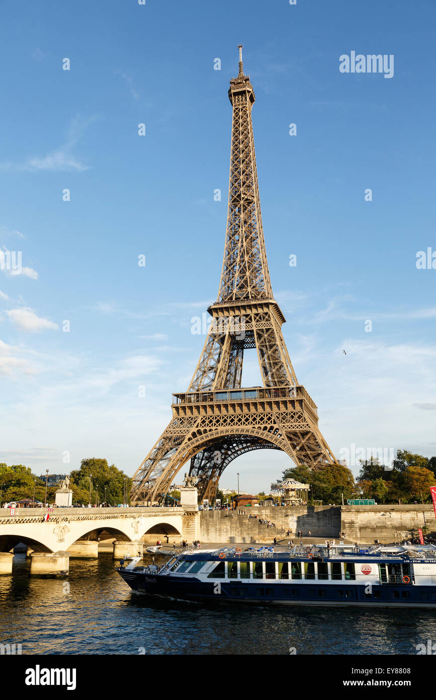 Sena und Eiffelturm. Paris. Frankreich. Europa Stockfoto