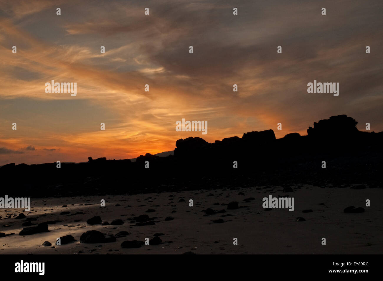 Sonnenuntergang über die Bucht von Flotte von Carrick Stockfoto