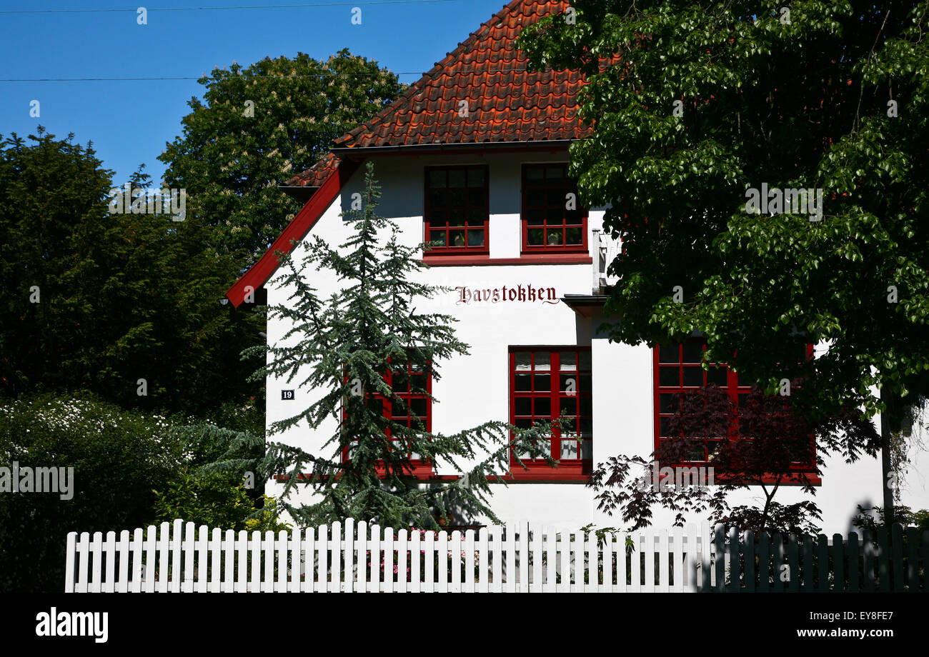 Haus im Dorf von Kerteminde Dänemark Fünen-Insel Stockfoto