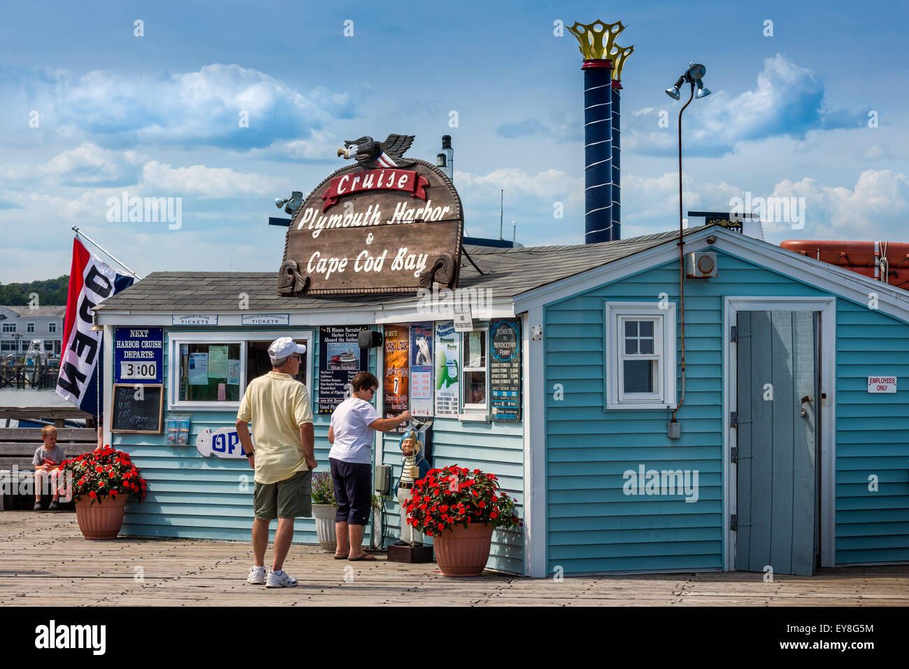 Plymouth Harbor Cruise Office Stockfoto