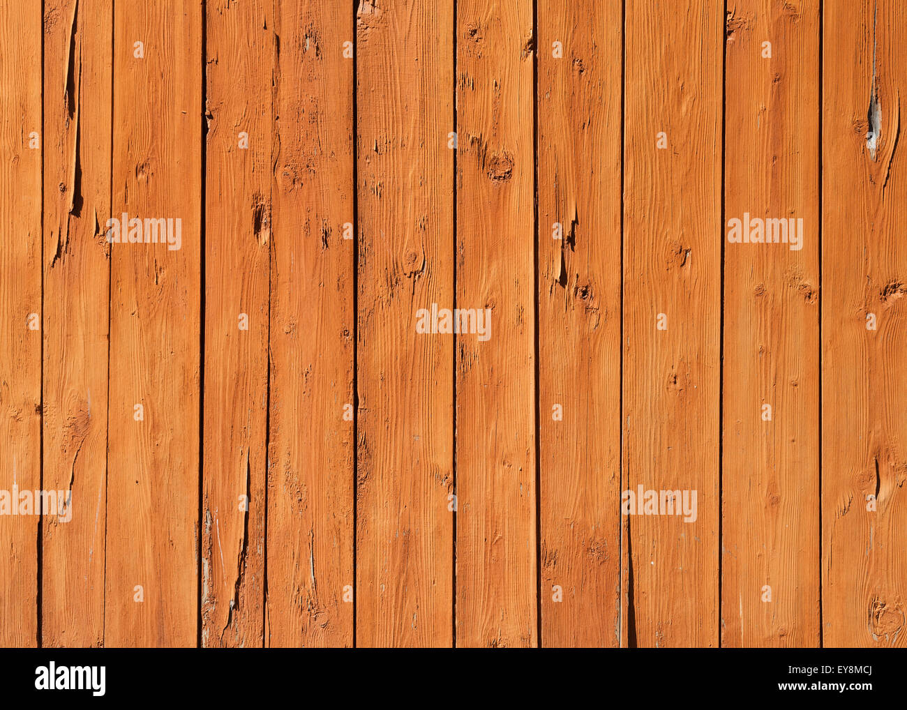 Alten Holzwand mit gerissenen Lackschicht, detaillierte Hintergrundtextur Foto Stockfoto