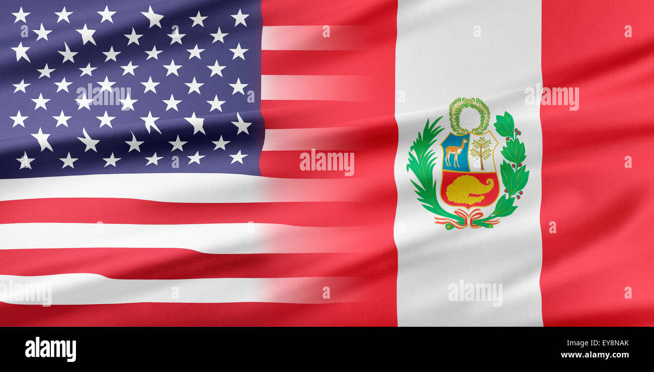 USA und Peru Stockfoto