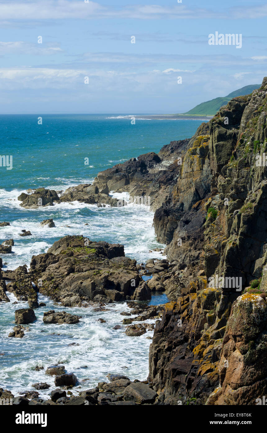 Ducker Craig Inlet Küsten Szene, Nr Burrow Kopf, Machars, Dumfries and Galloway, Schottland, Großbritannien Stockfoto