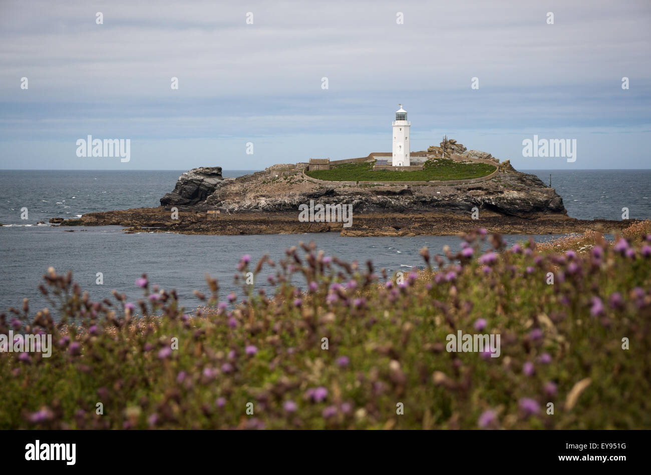 Godrevy Leuchtturm, Cornwall Stockfoto