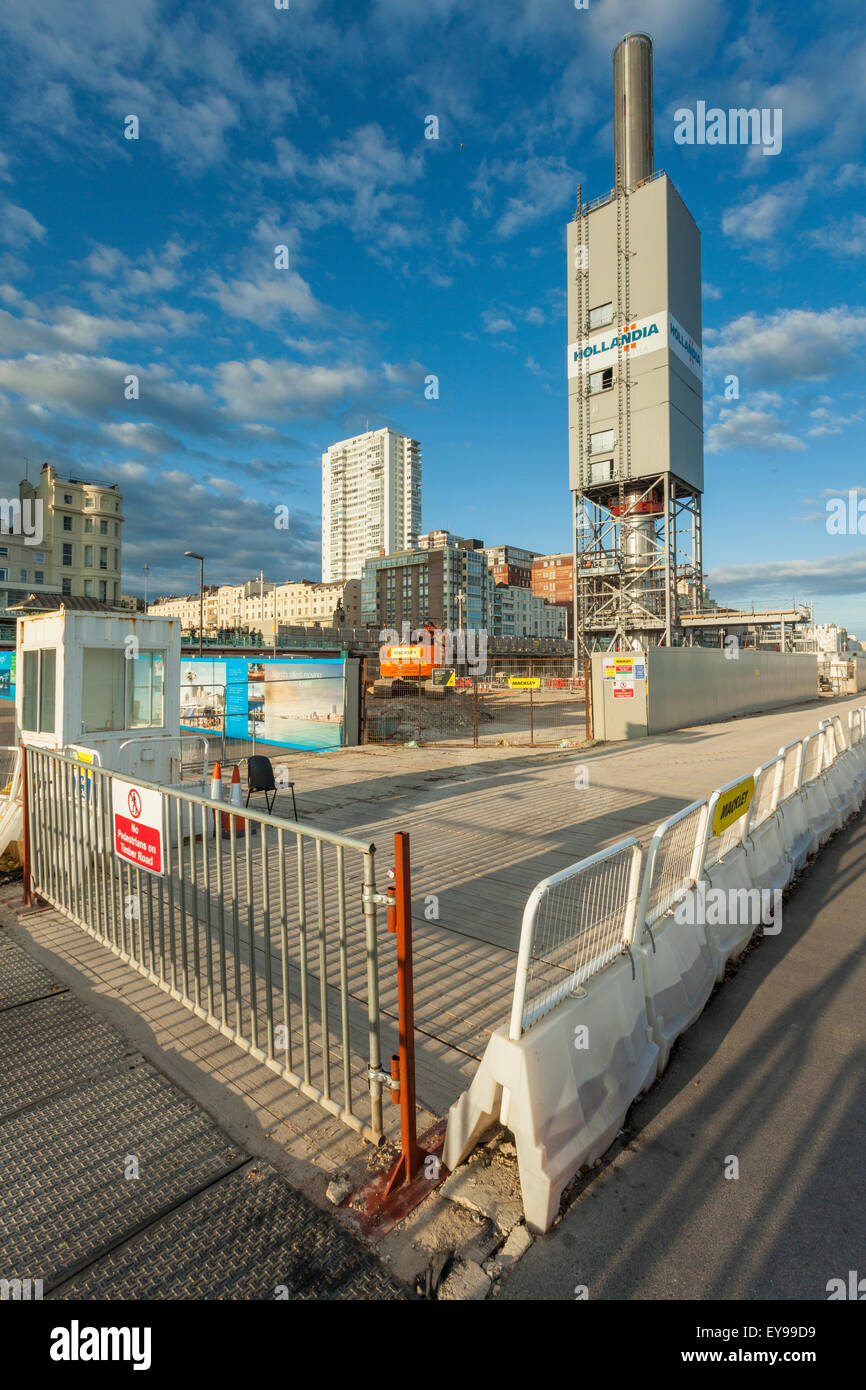 Brighton i360 Turm unter Konstruktion, East Sussex, England. Stockfoto