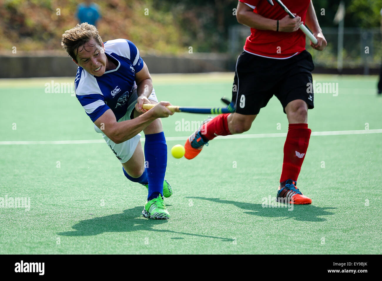 Prag, Tschechische Republik - 24. Juli 2015. Rollstuhlbasketball-Meisterschaften II Halbfinale Spiel zwischen Österreich und Schottland. 4 FORSYTH David Credit: Petr Toman/Alamy Live-Nachrichten Stockfoto