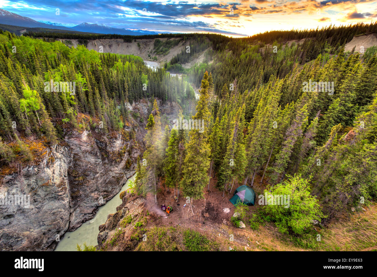 Alaska, Berge, malerische, Kuskulana-River-canyon Stockfoto