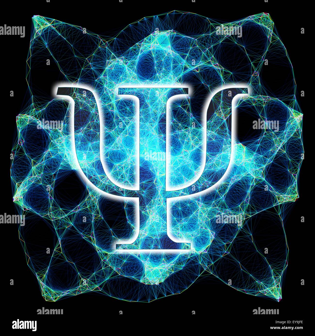 Computer Artwork Von Griechischen Buchstaben Psi Und Einer Lissajous Figur Im Hintergrund Die Buchstaben Psi Wird Haufig In Der Physik Verwendet Stockfotografie Alamy