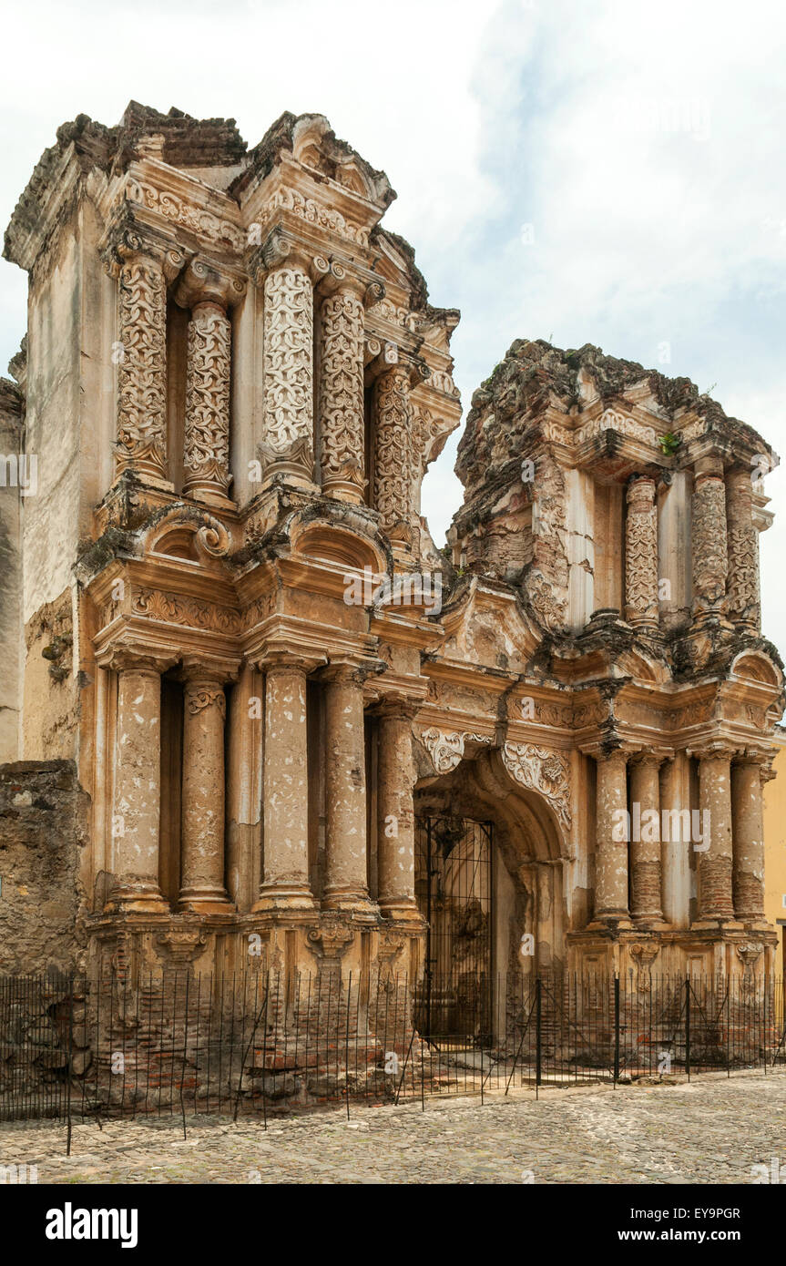 Ruinen der Iglesia El Carmen, Antigua, Guatemala Stockfoto