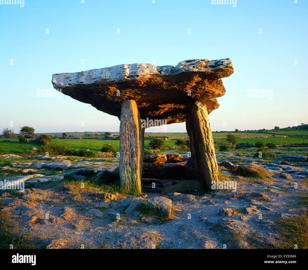 Poulnabrone Dolmen, die Burren, Co Clare, Irland Stockfoto