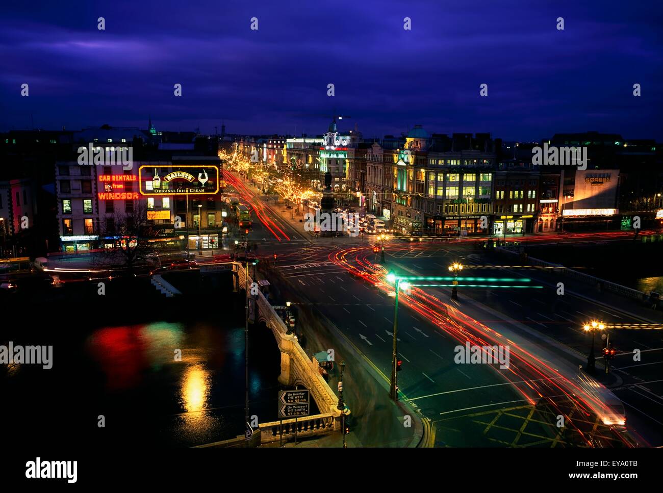 O' Connell Street & Brücke, Dublin, Irland Stockfoto