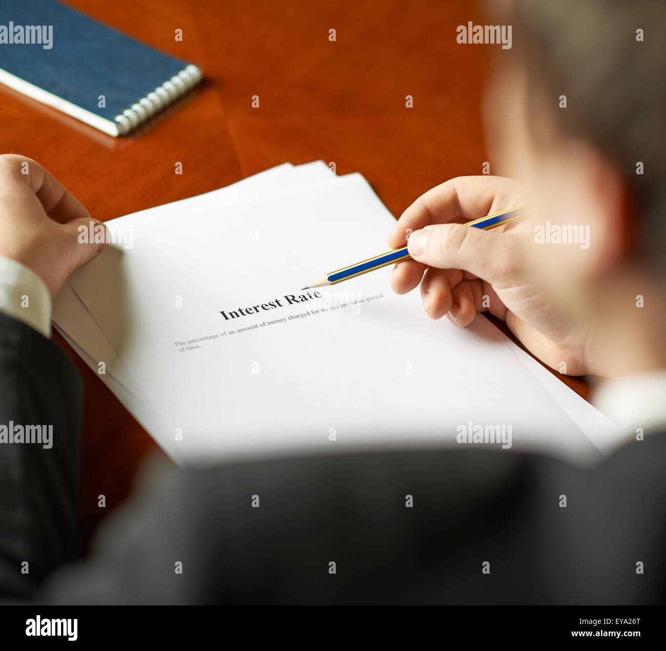 Zinssatz-Definition-Zusammensetzung Stockfoto