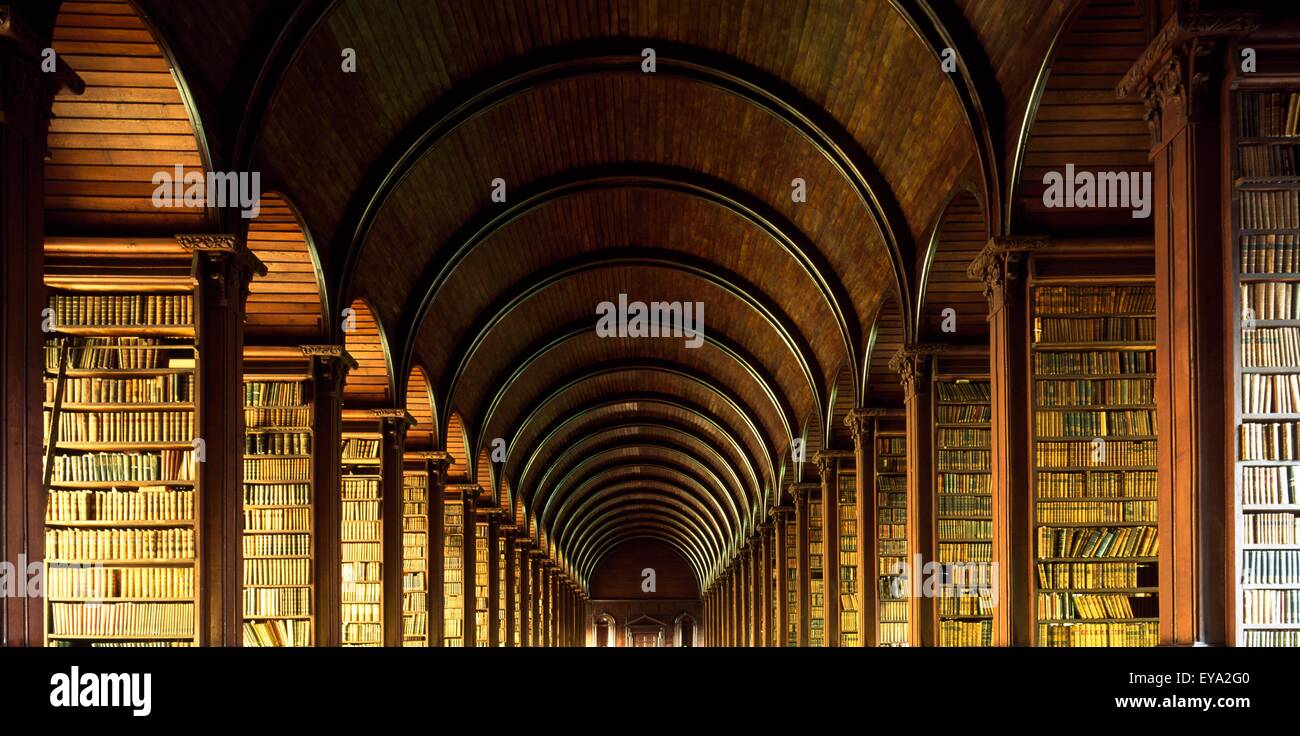 Thomas Burgh-Bibliothek, Trinity College, Dublin, Irland Stockfoto