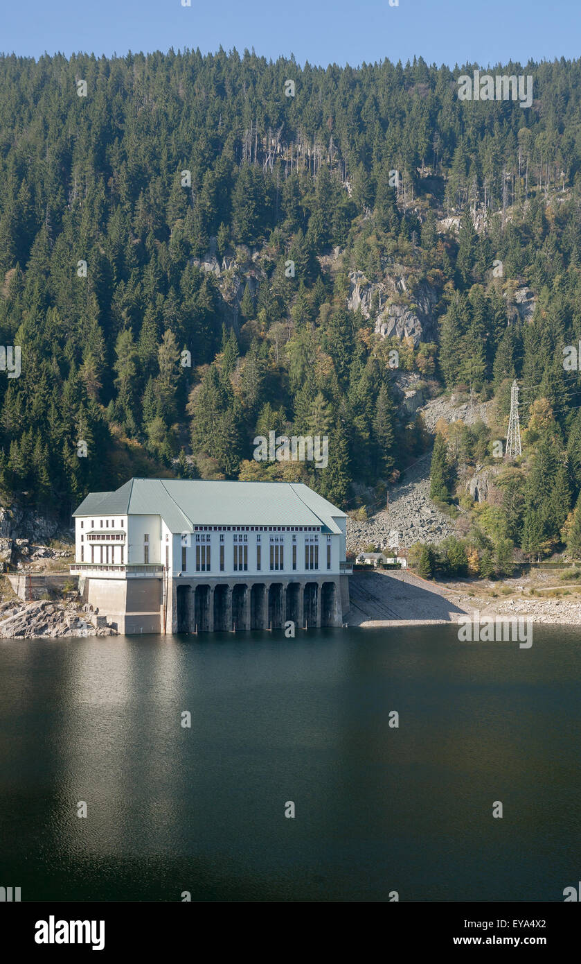 Urbeis, Frankreich, das Pumpspeicher-Kraftwerk am Lac Noir Stockfoto