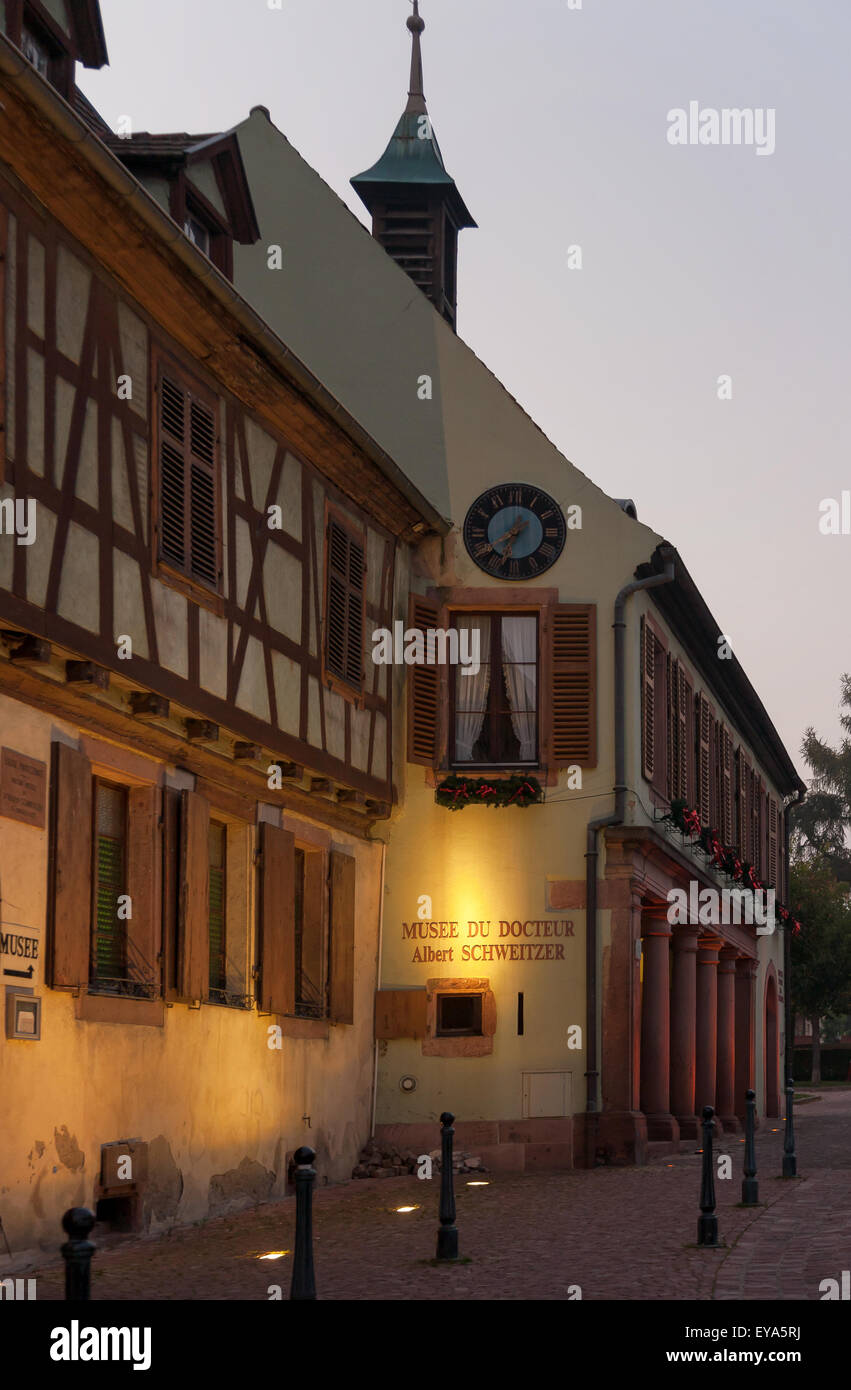 Kaysersberg, Frankreich, Geburtsort von Albert Schweitzer Stockfoto