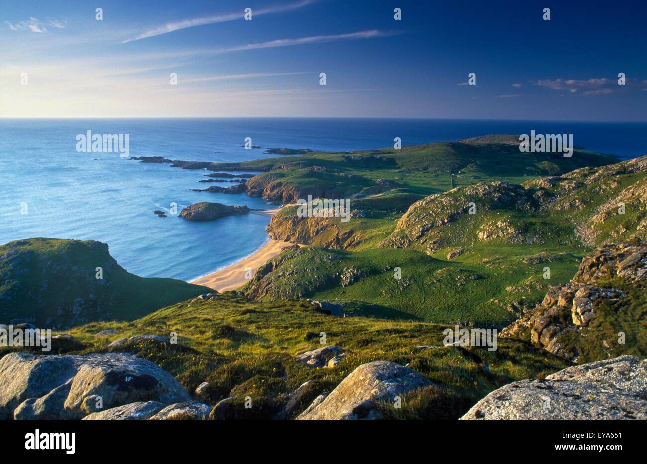 Boyeeghter Strand und Melmore Head, County Donegal, Irland Stockfoto