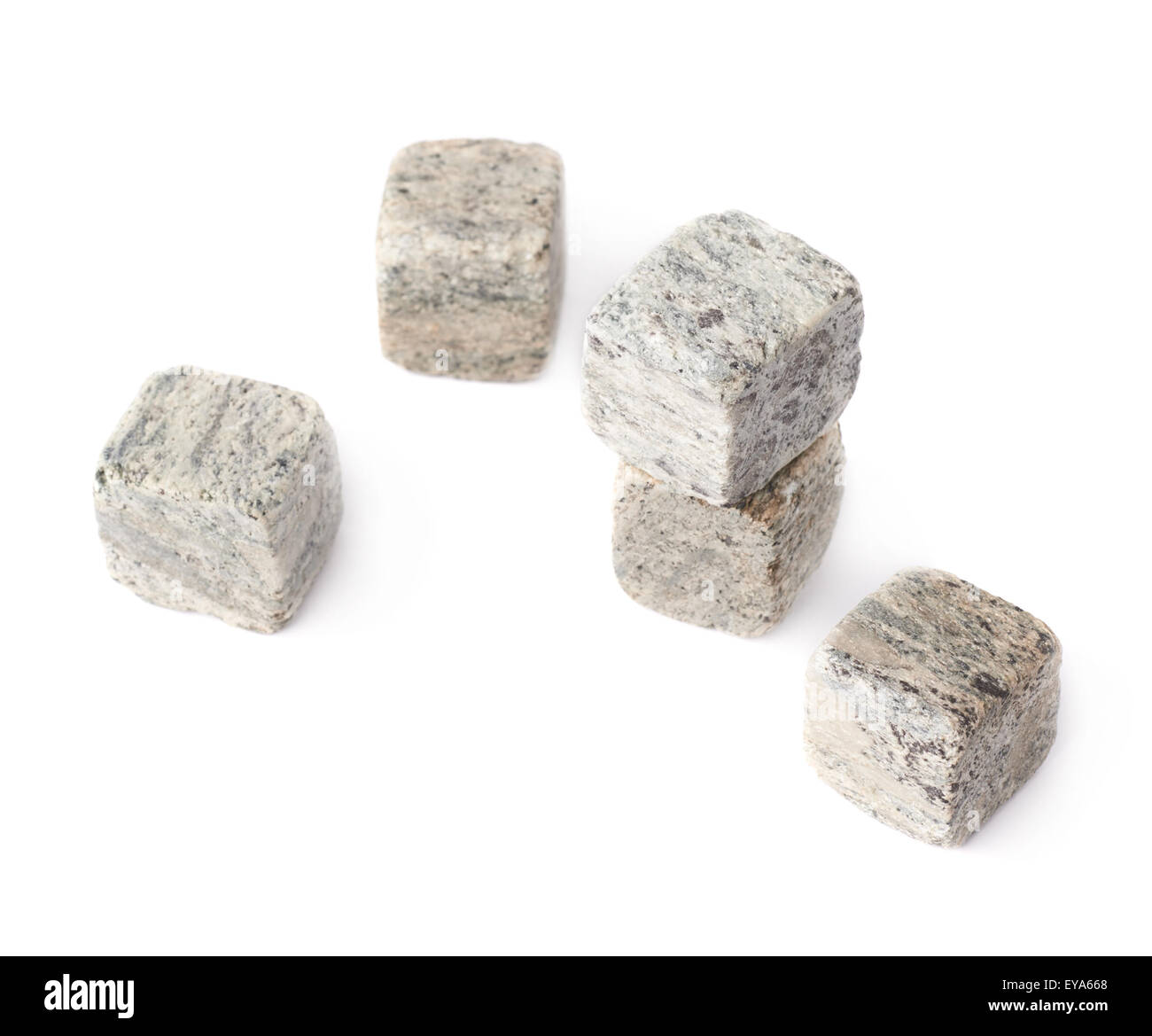 Whisky-Granit-Steinen-Zusammensetzung Stockfoto