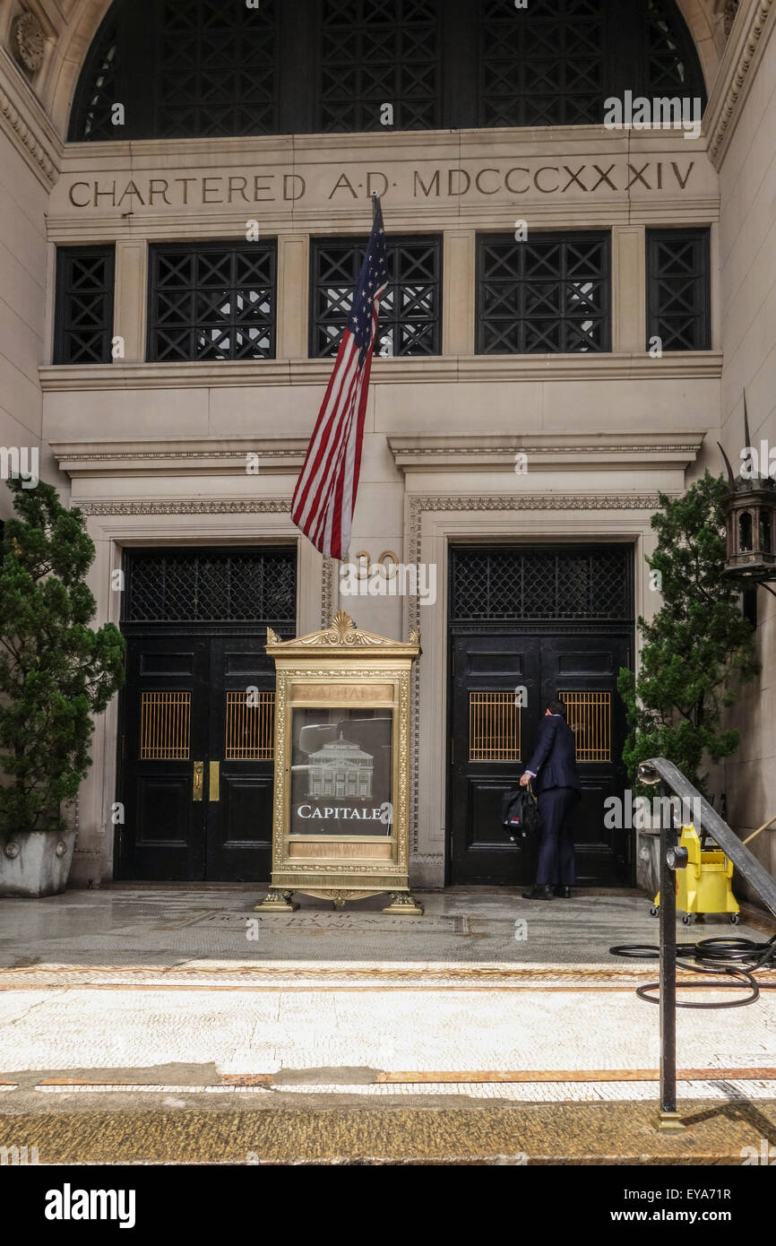 Eingang des Capitale, Veranstaltungsort und Veranstaltungsfläche, Bowery, New York City, Manhattan, USA. Stockfoto