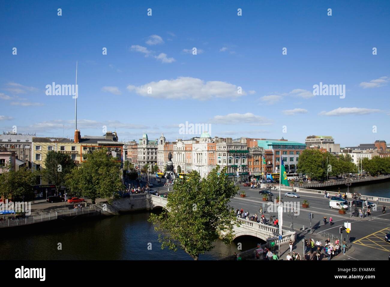 Dublin, Irland; O' Connell Street Brücke und Fluss Liffey In Dublin Stadt Stockfoto