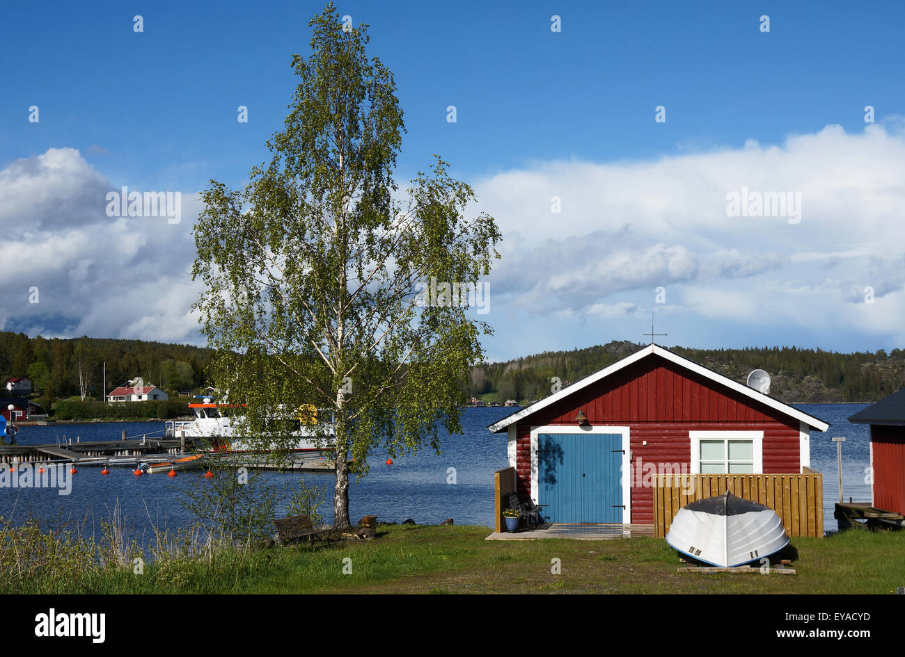Bönhamn, Fischersiedlung am Höga Kusten, Vasternorrland, Schweden Stockfoto