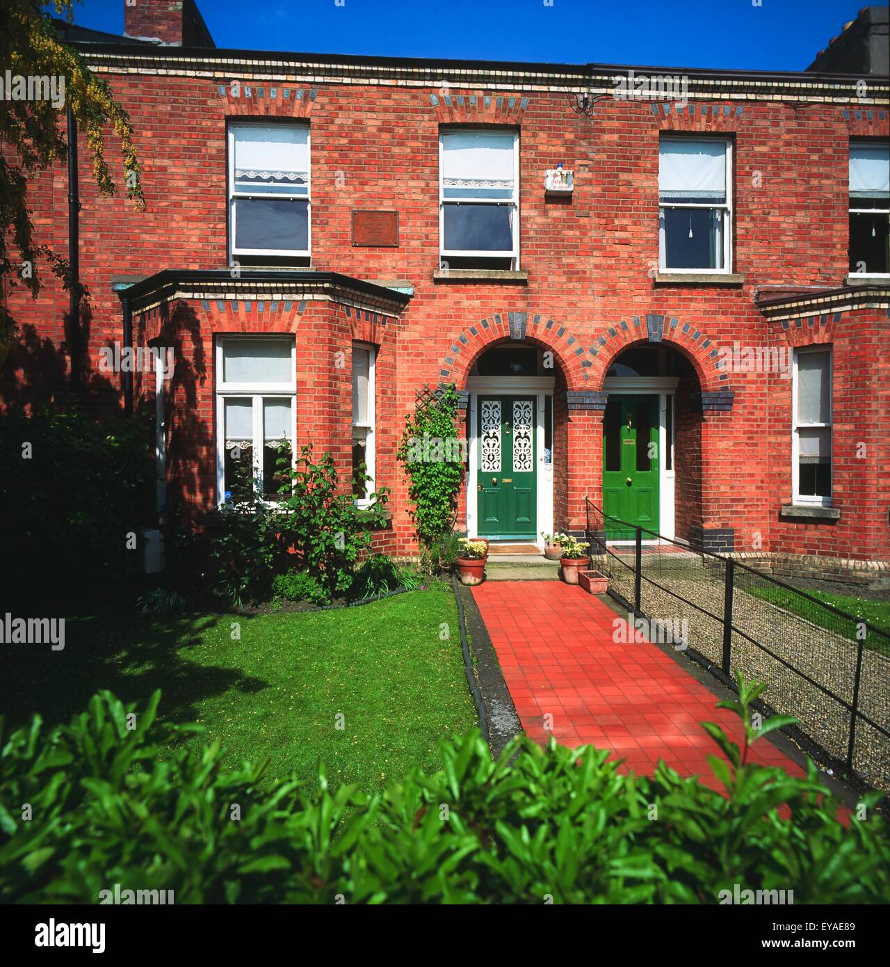 Geburtsort von James Joyce, 41 Brighton Square, Rathgar, Co Dublin, Irland Stockfoto