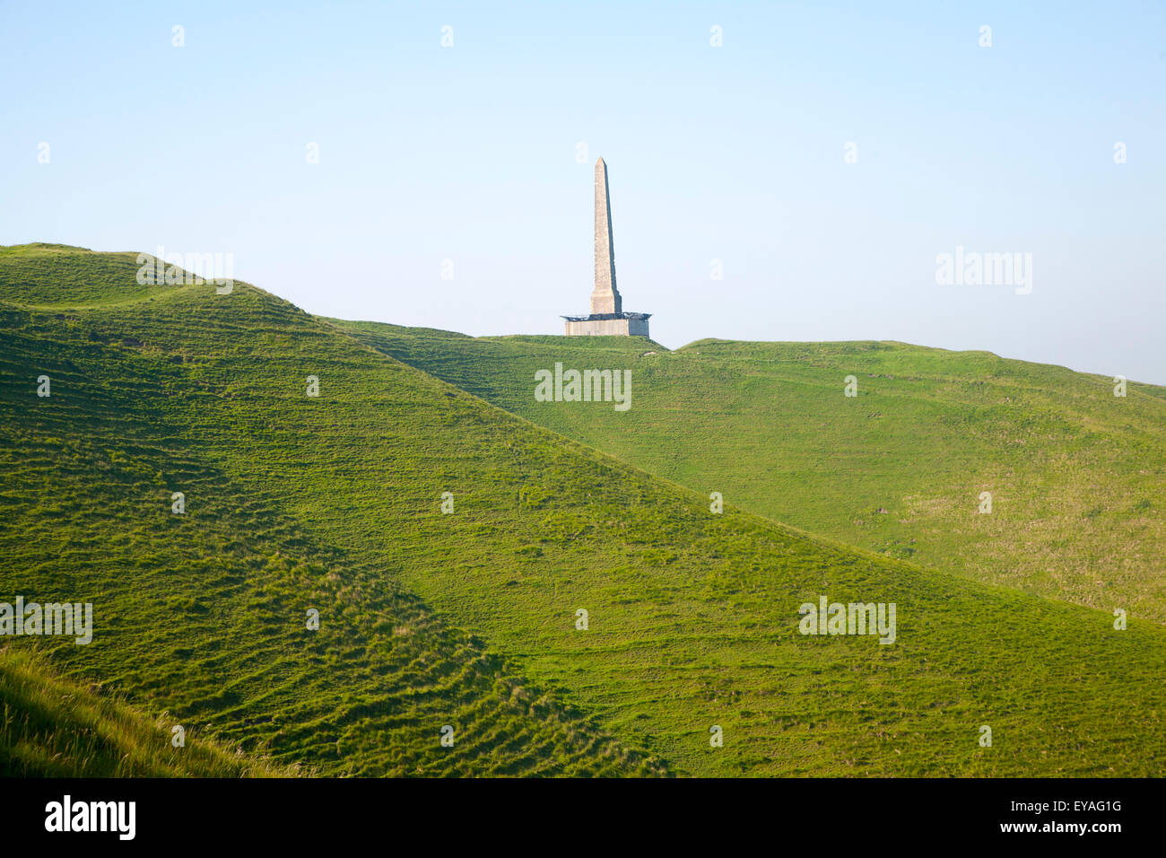 Lansdowne Monument oder Cherhill Denkmal, in der Nähe von Cherhill in Wiltshire, England, UK Stockfoto