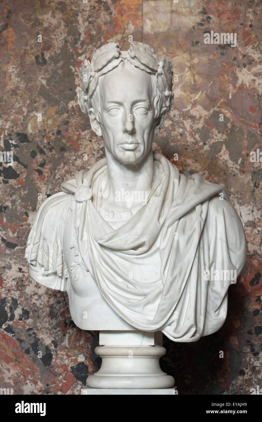 Heilige Römische Kaiser Franz II. Marmorbüste des italienischen Bildhauers Camillo Pacetti, 1816. Kunsthistorisches Museum, Wien, Österreich. Stockfoto