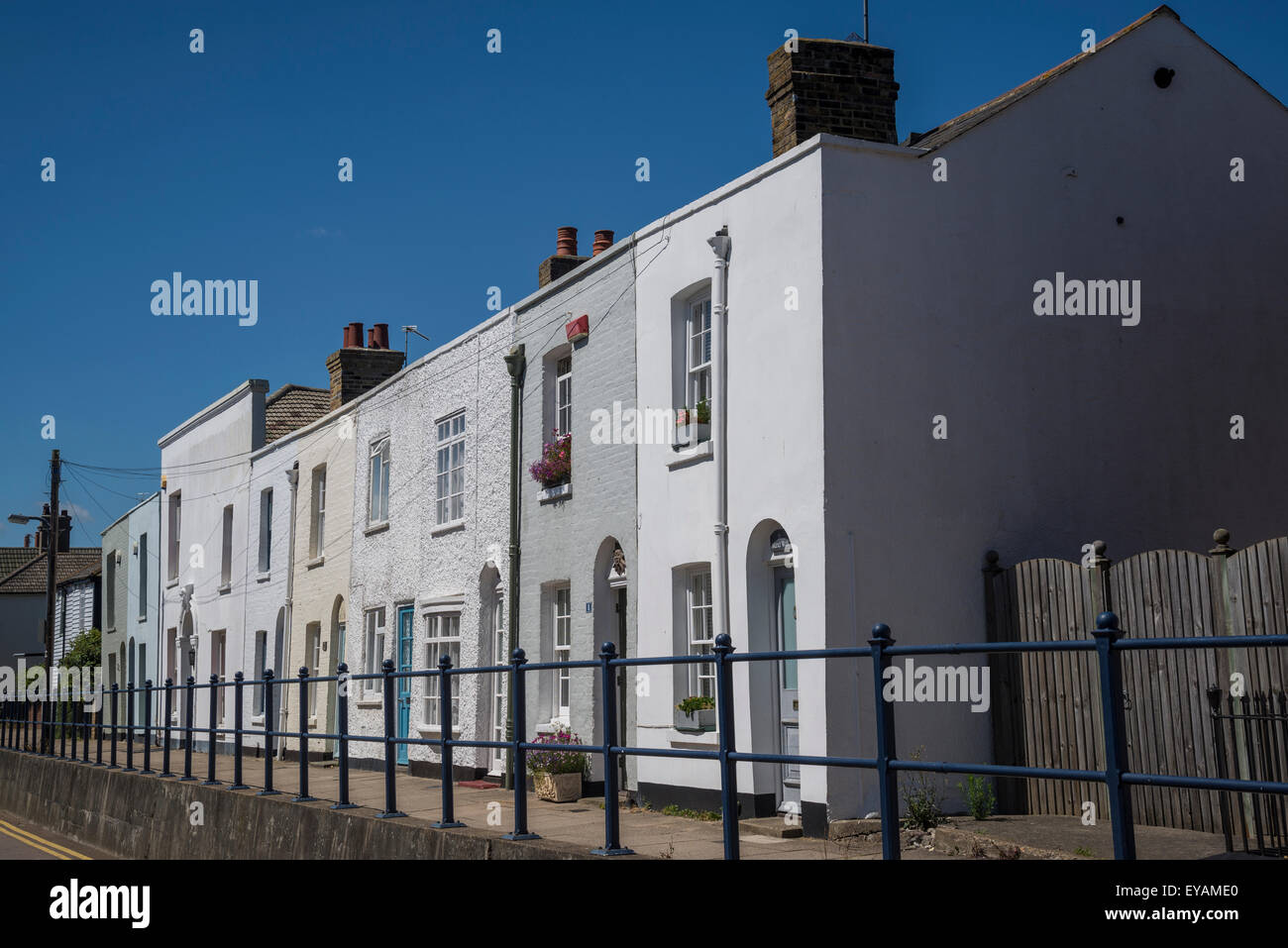 Terrasse beherbergt, Insel Wall Street, Whitstable, Kent, England, UK Stockfoto