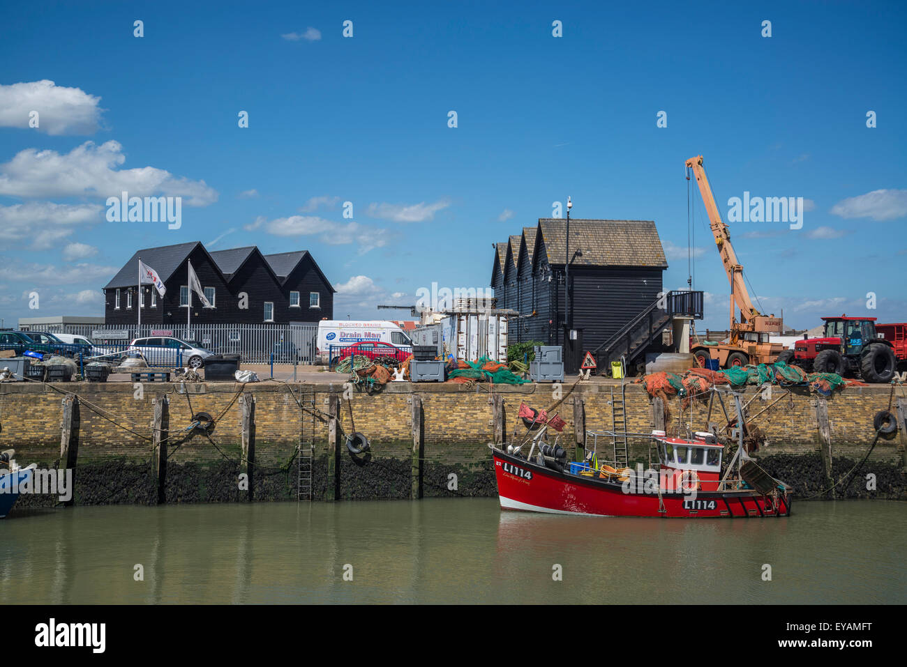 Whitstable Hafen, Kent, England, UK Stockfoto
