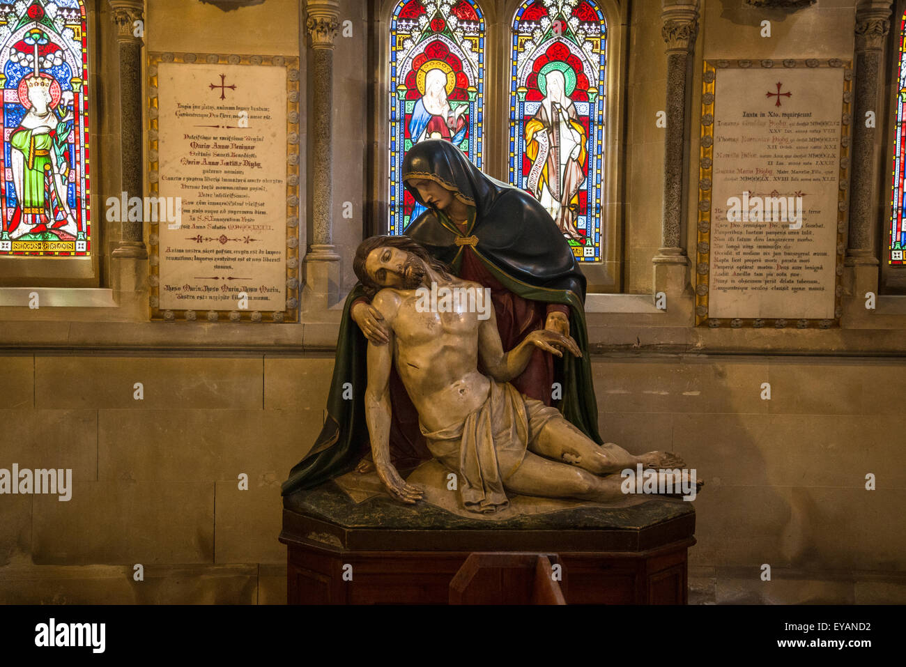 Schrein des Heiligen Augustinus, Pugin die Kirche des Heiligen Augustinus, Pieta, Ramsgate, Kent, England, UK Stockfoto