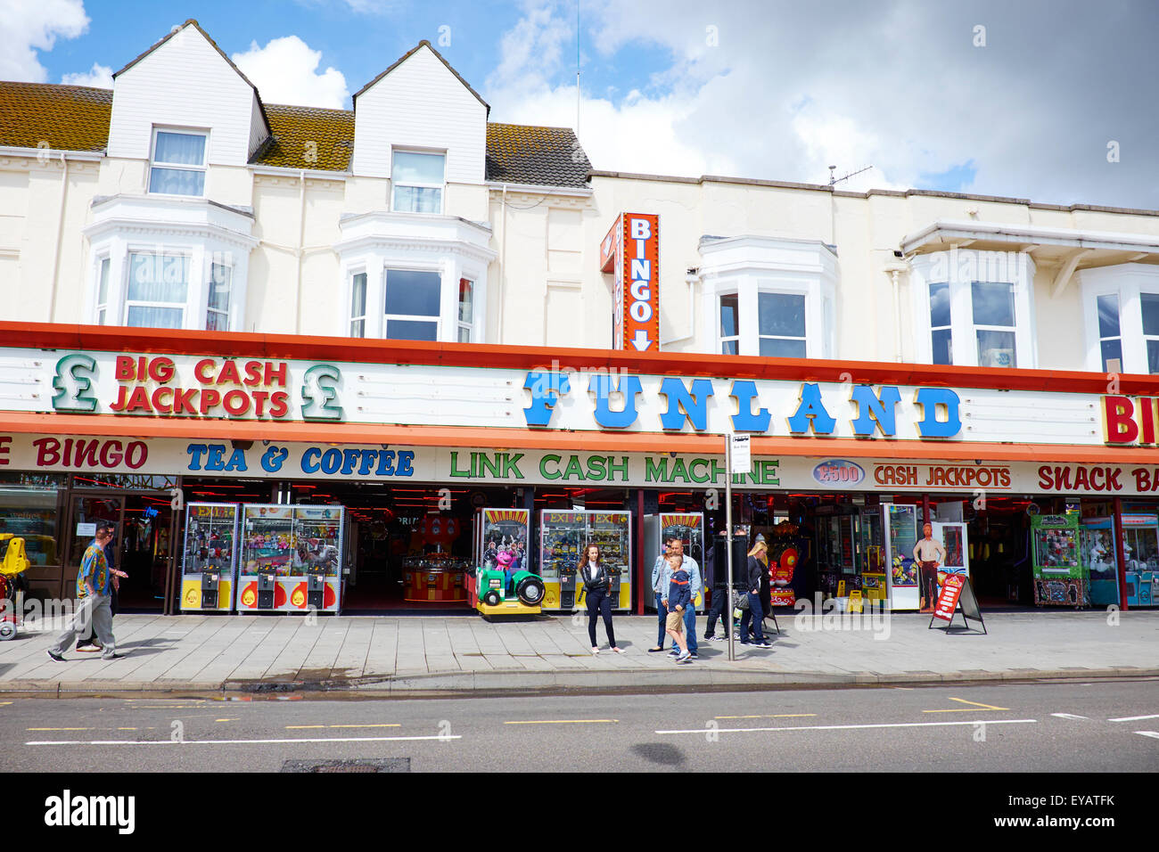 Funland Amusement Arcade und Bingo-Halle Parade Norden Skegness Lincolnshire UK Stockfoto