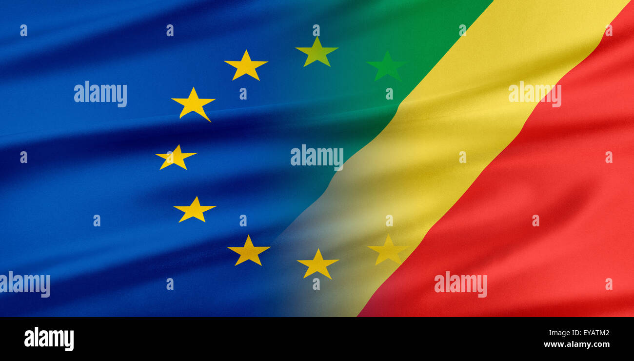 Europäischen Union und der Republik Kongo. Stockfoto