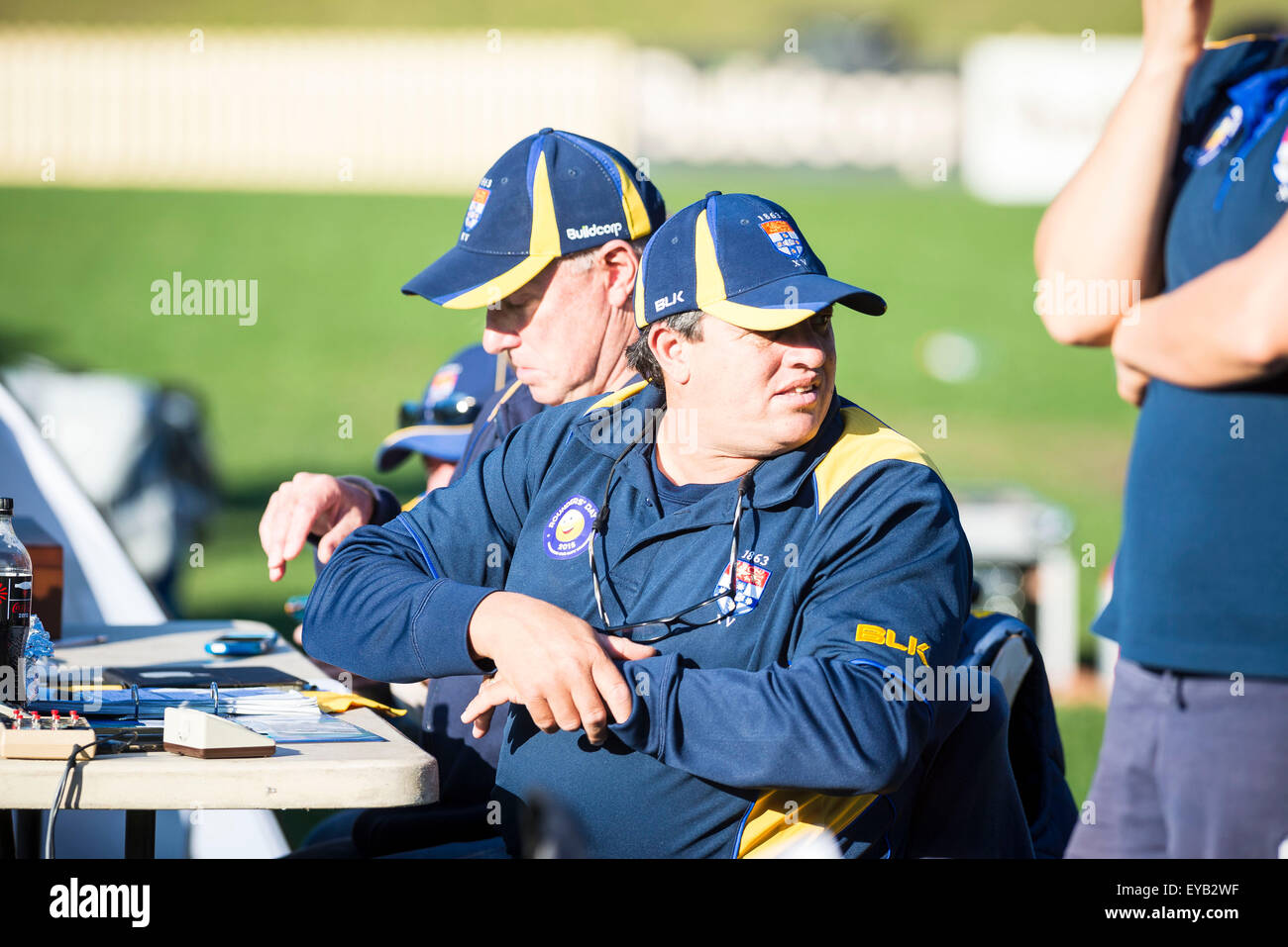 Sydney, Australien. 25. Juli 2015. Szenen in Sydney University Football Club letztes Spiel auf der berühmten Nr. 1 ovale vor dem Umzug auf die neue Entwicklung auf Oval Nr. 2 im Jahr 2016. Bildnachweis: MediaServicesAP/Alamy Live-Nachrichten Stockfoto