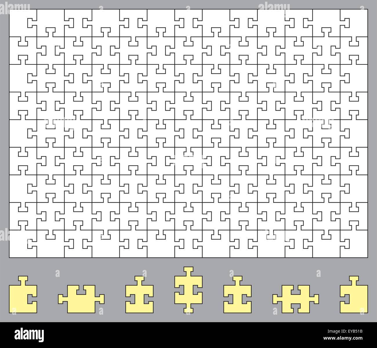 Benutzerdefinierte Jigsaw puzzle mit 117 Stücke oder machen Sie eigene  matrix Stock-Vektorgrafik - Alamy