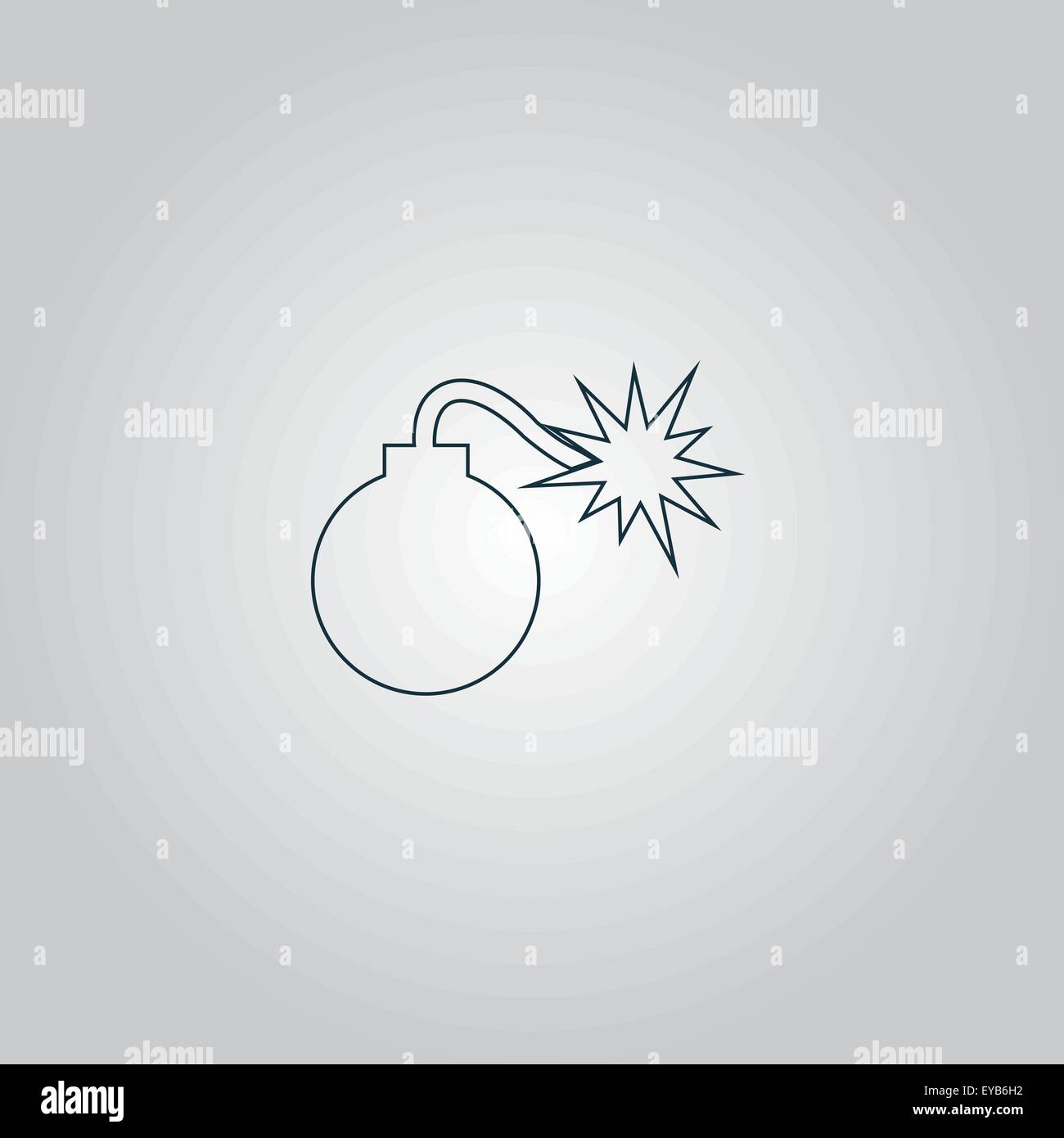 Bombe-Symbol. Flache Vektor Illustrator Eps 10 Stock Vektor
