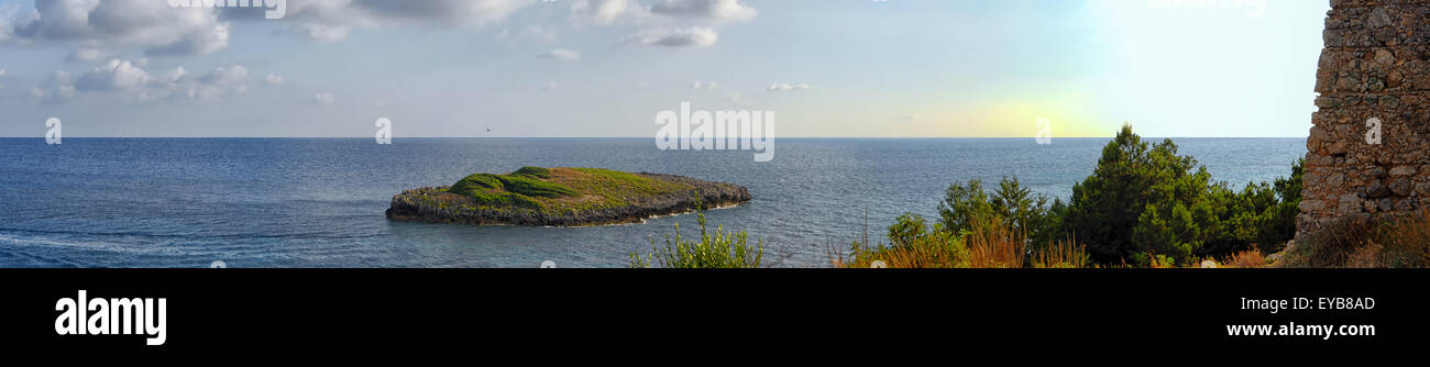 Panoramablick über Marina di Camerota Küste Stockfoto
