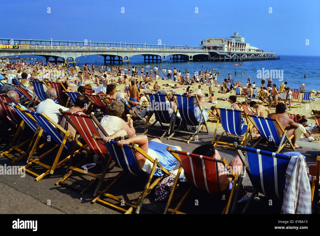 Bournemouth Strand und Pier. Dorset. England. UK Stockfoto