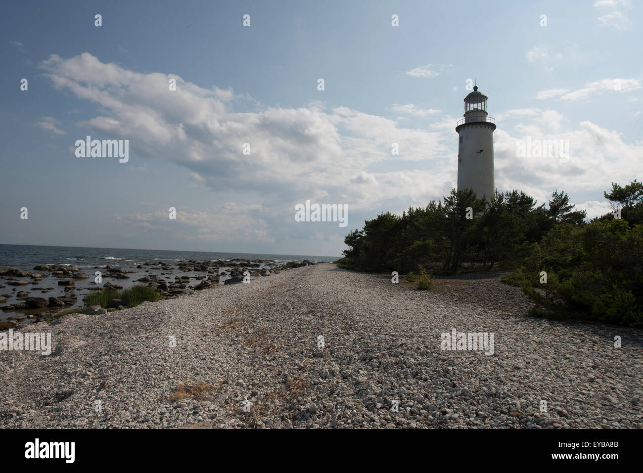 Leuchtturm auf Gotland, Schweden Stockfoto