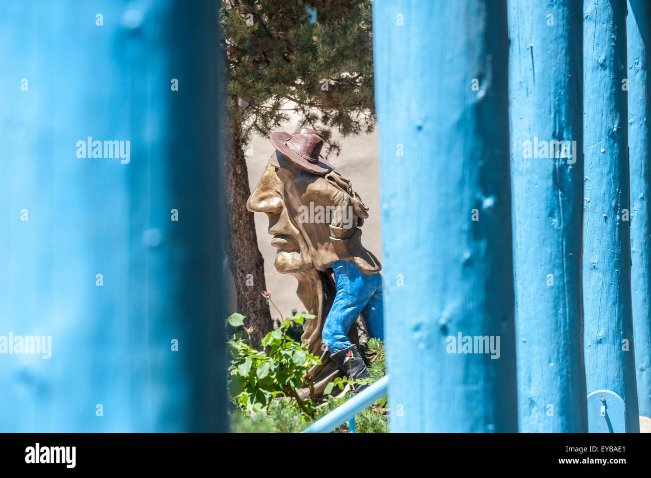 Lincolns Union Skulptur von Charles Collins In Taos Plaza, Taos, New Mexico, USA Stockfoto