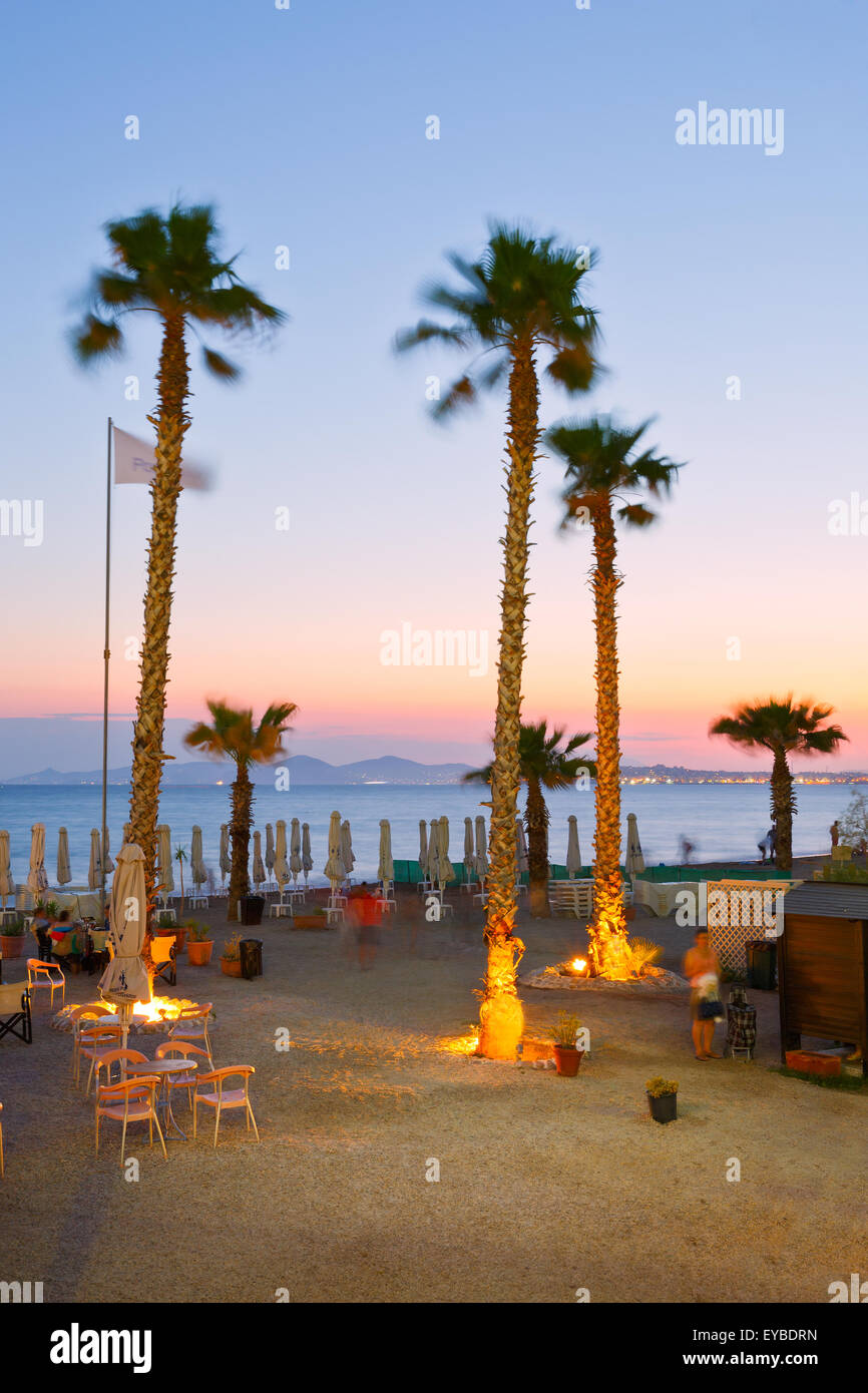 Strand in Palaio Faliro, Athen, Griechenland Stockfoto