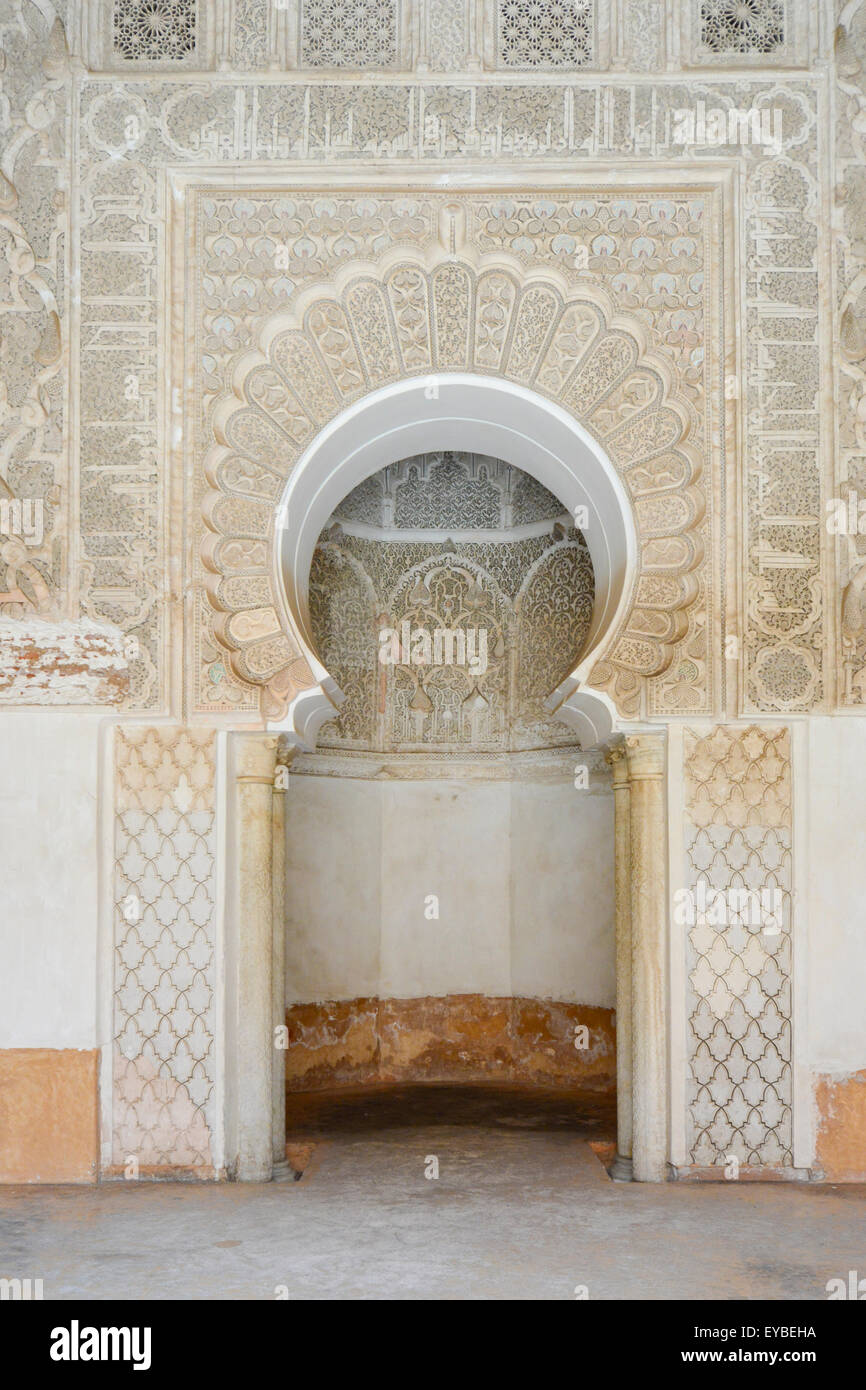 Die Ben Youssef Madrasa in Marrakesch, Marokko Stockfoto