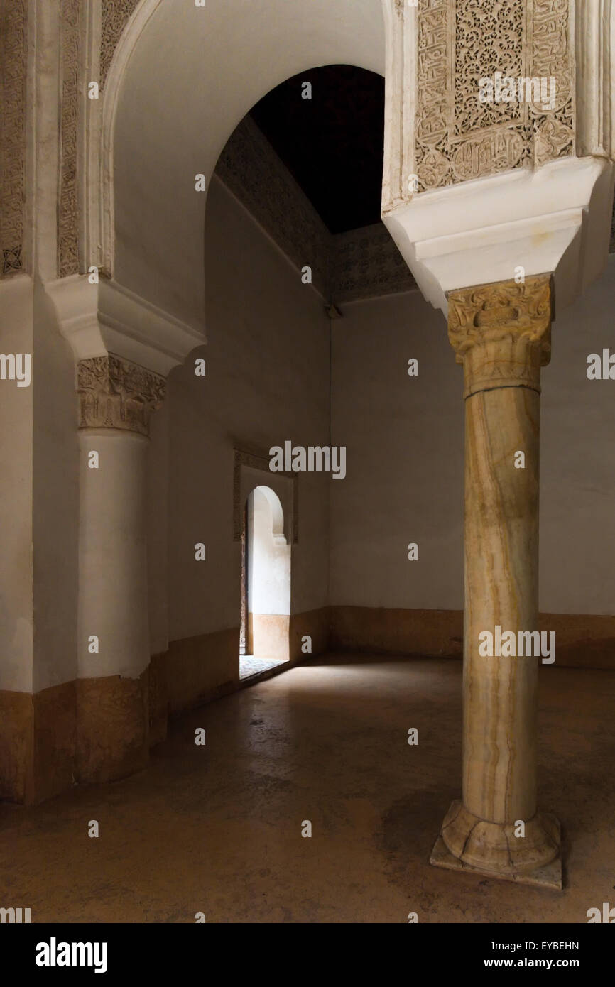 Die Ben Youssef Madrasa in Marrakesch, Marokko Stockfoto