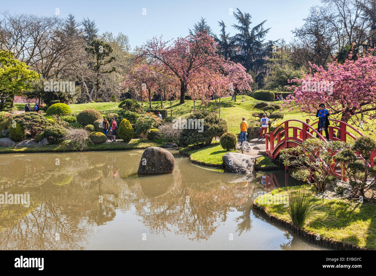 Toulouse japanischer Garten, Toulouse, Haute-Garonne, Midi-Pyrenäen, Frankreich Stockfoto