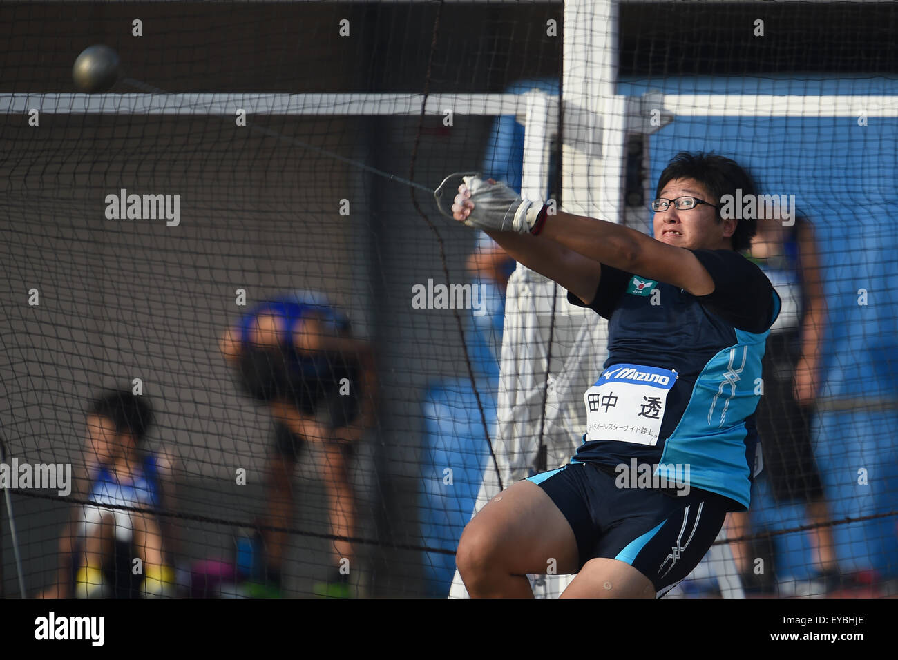 Toru Tanaka, 25. Juli 2015 - Leichtathletik: Alle Starnacht Track & Feld Männer Hammer werfen Shonan BMW Stadion Hiratsuka, Kanagawa, Japan.  (Foto: AFLO SPORT) Stockfoto