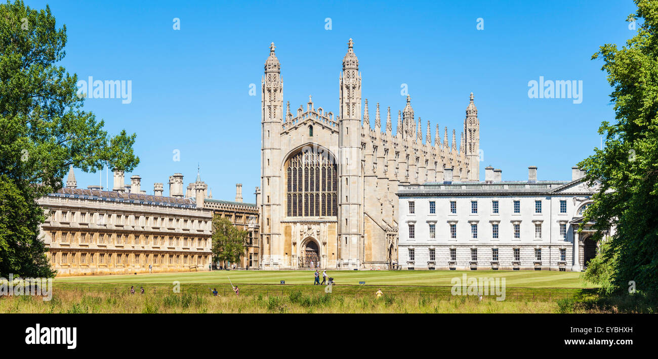 Kings College Chapel, Clare College und Gibbs Building aus dem Rücken Cambridge Universität Cambridgeshire England UK GB Europa Stockfoto