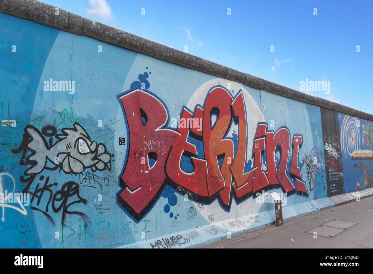 Berlin Graffiti auf der Berliner Mauer Stockfoto