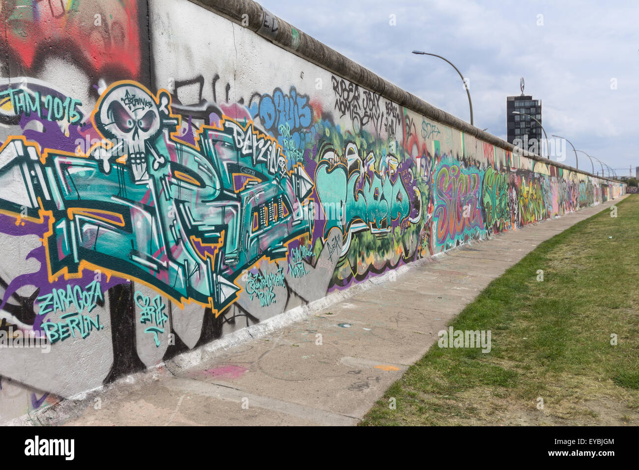 Die Berliner Mauer / East-Side-Gallery Stockfoto