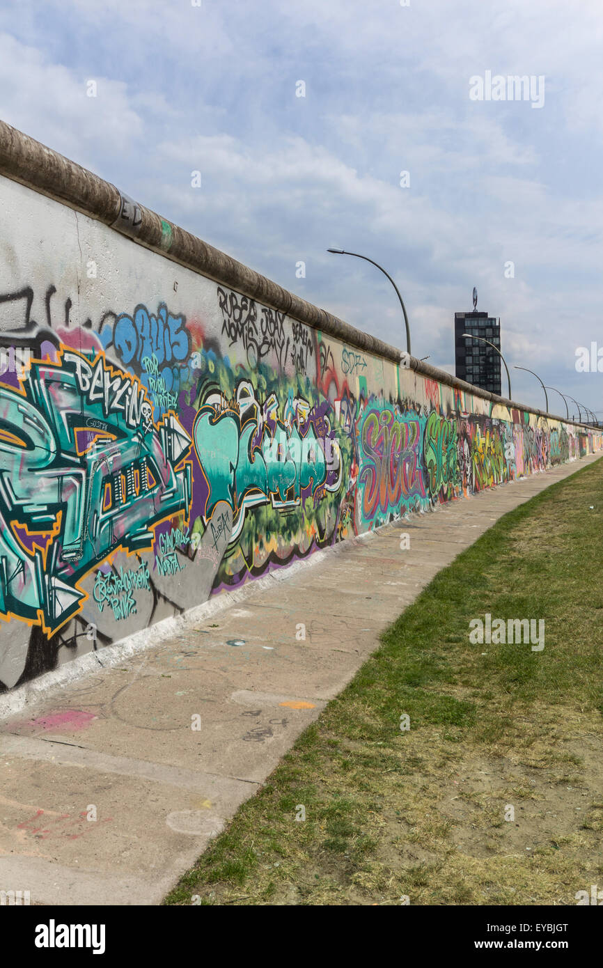 Graffiti auf der Berliner Mauer Stockfoto
